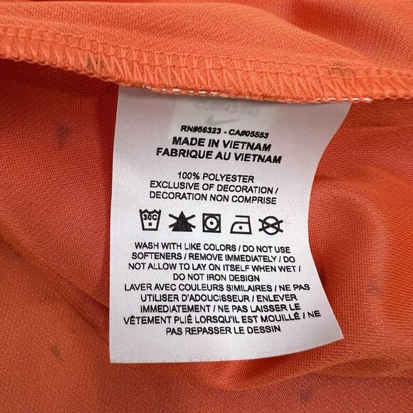 Nike Golf Polo Shirt‎ Pique Performance Mens Sz Medium Orange Lightweight - Picture 8 of 8